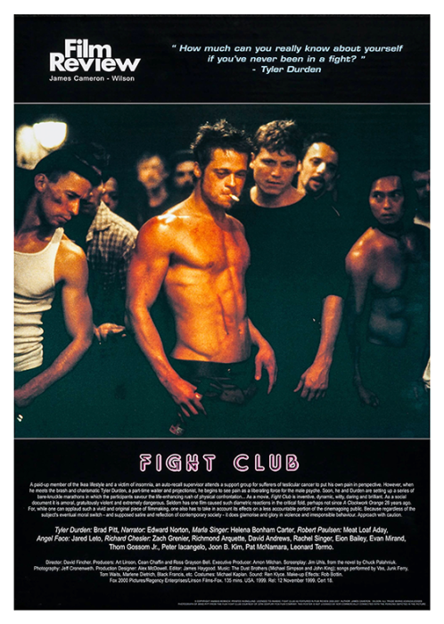 póster El club de la lucha escena