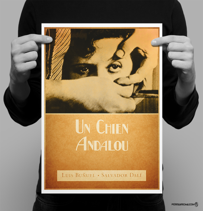 Camiseta Un Chien Andalou - Salvador Dalí Y Luis Buñuel - Negra Algodón