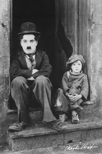 Póster Chaplin en el chico