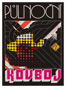 Póster Cowboy de medianoche, edición checa