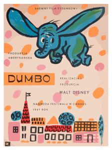 Póster Dumbo, edición polaca