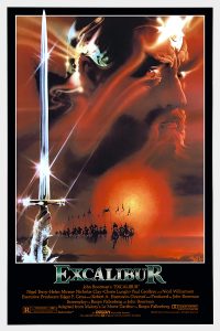 Póster Excalibur, edición británica