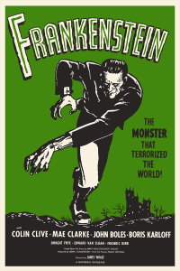 Póster El doctor Frankenstein, edición americana
