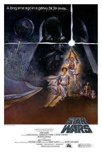 Póster La guerra de las galaxias. Episodio IV: Una nueva esperanza, edición americana, 1977