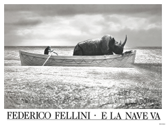 Póster Y la nave va, escena final