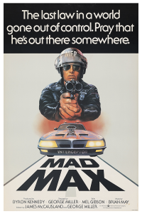 Póster Mad Max. Salvajes de autopista, edición australiana 1979