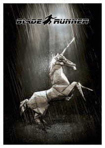 Póster Blade Runner unicornio