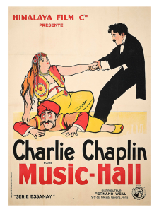 Póster Charlot en Music Hall