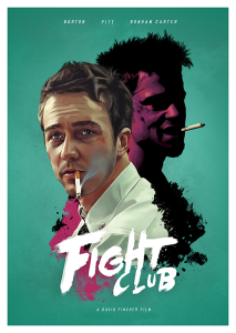 Póster El club de la lucha, protagonistas