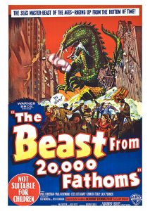 Póster El monstruo de los tiempos remotos, 1957