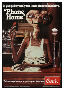 Póster E.T. anuncio Coors
