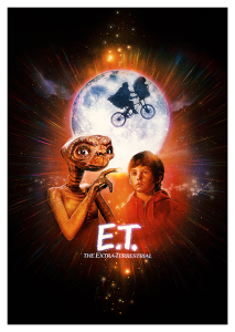 Póster E.T. el extarterrestre, protagonistas