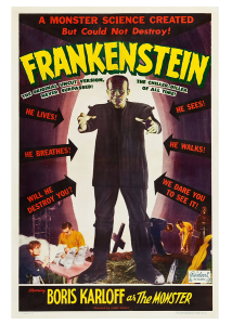 Póster El doctor Frankenstein, el monstruo