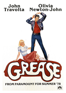 Póster Grease, preestreno