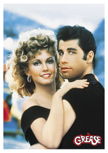 Póster Grease, protagonistas