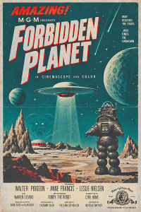 Póster Planeta prohibido, 1956 alternativo