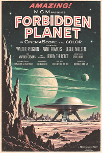 Póster Planeta prohibido, alternativo