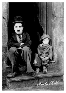 Póster Chaplin, escena El chico