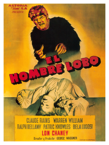 Póster El hombre lobo, edición española