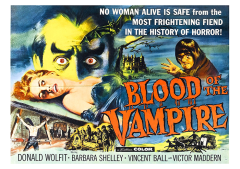 Póster La sangre del vampiro, edición británica