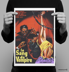 Póster La sangre del vampiro, edición francesa