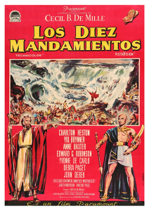 Póster Los diez mandamientos, edición española