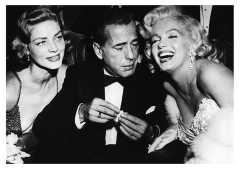 Póster Marilyn Monroe, Lauren Bacall y Humphrey Bogart