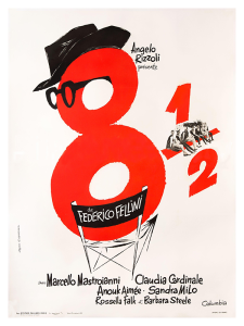 Póster Fellini, ocho y medio 8½, edición francesa