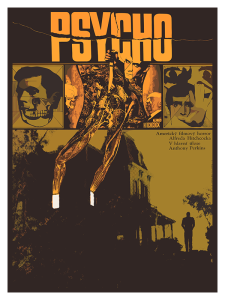 Póster Psicosis, edición checoslovaca