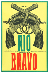 Póster Río Bravo, edición checoslovaca